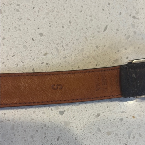Lauren Ralph Lauren Silver and Brown Leather Belt - Small - Picture 6 of 7